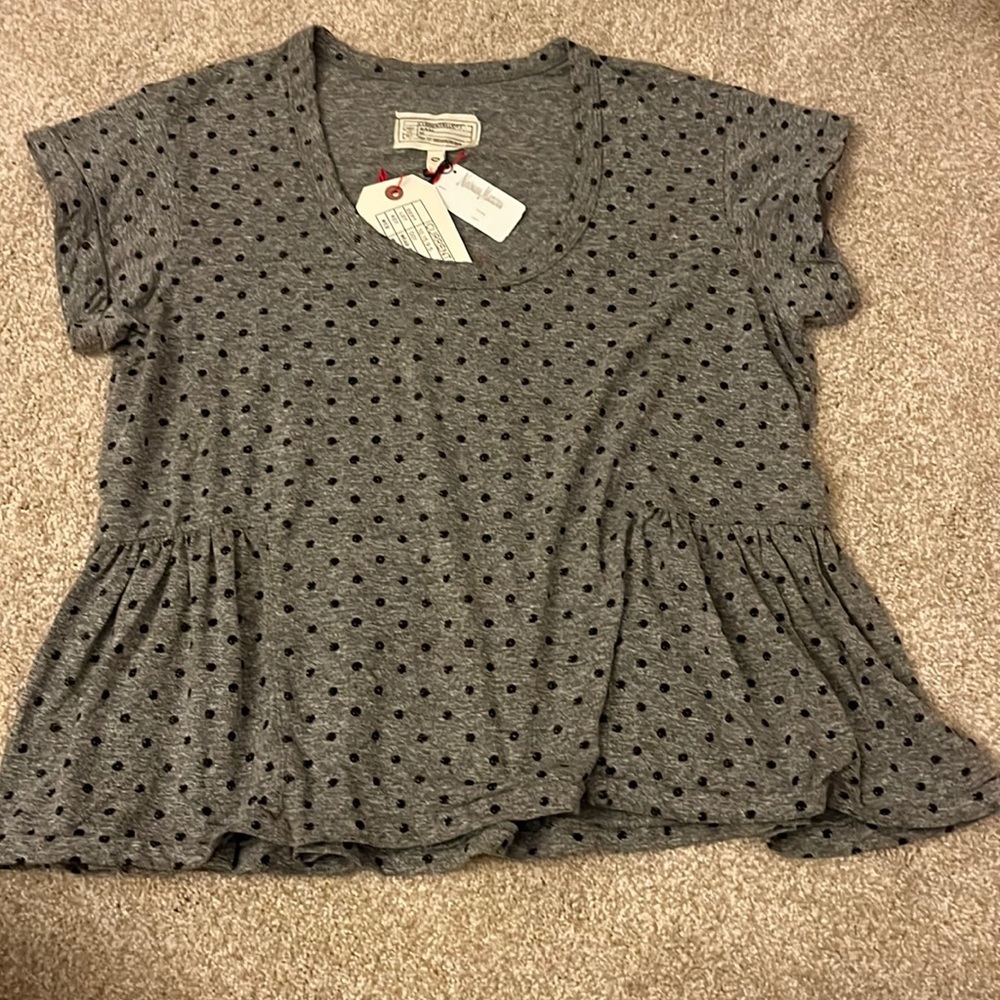 Current Elliott dot top. Size 0. Black/gray. New with tags.